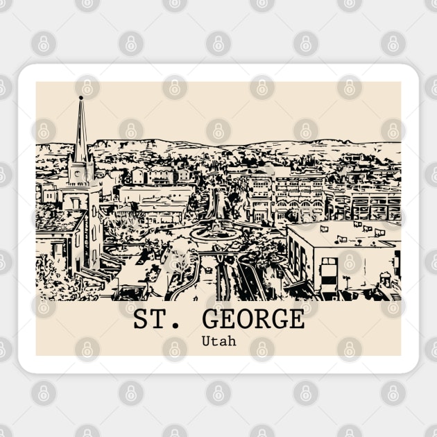 St George - Utah Magnet by Lakeric